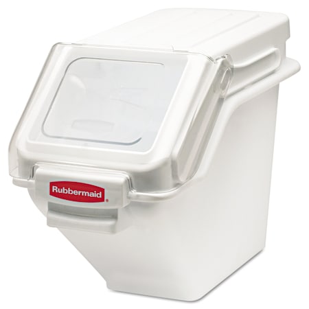 Rubbermaid Commercial ProSave Shelf Ingredient Bins, 5.4gal, 11.5w x 23.5d x 16 7/8h, White FG9G5700WHT